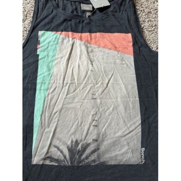 Bench Womens Black Sleeveless Graphic Print Tank Size Small Pull Over Activewear - Picture 2 of 14